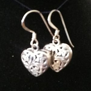 Brighton silver filigree flower earrings